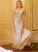 Sexy V-neck Sleeveless Side slit Sheath Long Prom Dress,SW1970