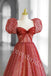 Elegant Sweetheart Cap-sleeves A-line Long Prom Dress,SW1977
