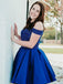Gorgeous Off The Shoulder With Rhinestone A Line Short Homecoming Dress, BTW168