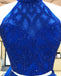 Pretty Halter A Line Tulle Satin With Beading Mini Short Homecoming Dress, BTW135