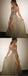 A-line Deep V-neck Backless Split Sweep Train Rhinestone Top Grey Long Evening Prom Dresses, SW0001
