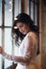 Elegant V Neck Open Back Long Sleeves Sweep Trailing Long Wedding Dresses ,MD435