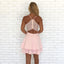 Pretty Spaghetti Strap V Neck Zipper A Line Short Homecoming Dress, BTW170