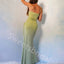 Elegant Sleeveless Strapless Side slit Sheath Prom Dresses,SW1918