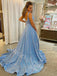 Elegant Square Sleeveless A-line Prom Dresses,SW1891