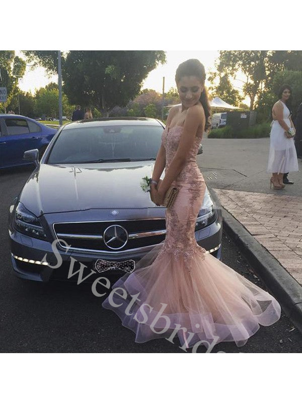 Elegant Sweetheart Sleeveless Mermaid Prom Dresses,SW1903