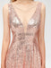 Sparkly Sequin Sleeveless V Back A-line Long Prom Dresses, MD608
