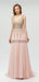 Sexy V Neck Chiffon V Neck A-line With Beads Long Prom Dresses, MD609