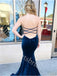 Sexy Sweetheart Sleeveless Mermaid Prom Dresses,SW1915