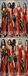 Mismatched V-neck  A-line Elegant Simple Long Bridesmaid Dresses,SWE1268