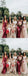 Mismatched V-neck Side slit A-line Elegant Simple Pretty Long Bridesmaid Dresses, SWE1332