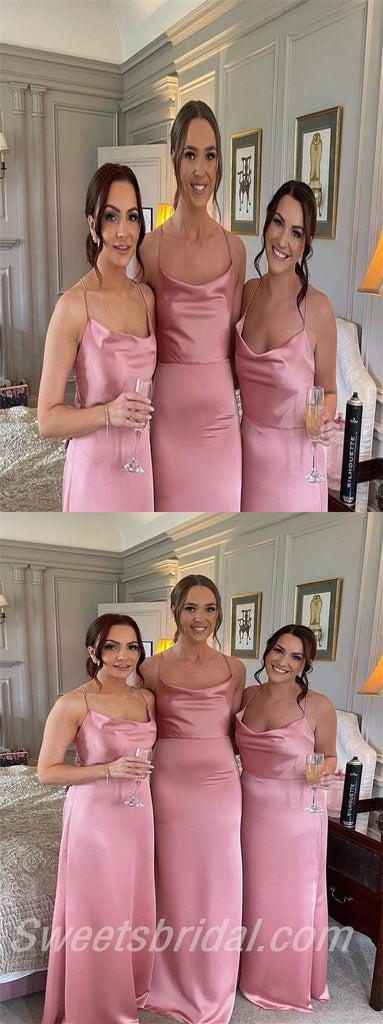 Jewel A-line Halter Elegant Simple Pretty Long Bridesmaid Dresses,SWE1292