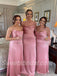 Jewel A-line Halter Elegant Simple Pretty Long Bridesmaid Dresses,SWE1292