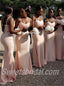 Mermaid Spaghetti straps Elegant Simple Pretty Long Bridesmaid Dresses,SWE1293
