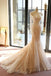 Gorgeous Pink Long Sleeves Applique Mermaid With Train Wedding Dresses, WD1118
