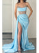 Elegant V-neck Sleeveless Side Slit Mermaid Long Prom Dress,SWS2109