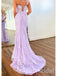 Elegant Sweetheart Sleeveless Lace Applique Mermaid Long Prom Dress,SWS2511