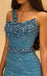 Sexy One Shoulder Sleeveless Mermaid Floor Length Prom Dress,SWS2181
