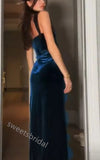 Sexy Sweetheart Sleeveless Side Slit Mermaid Floor Length Prom Dress,SWS2317