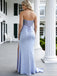 Sparkly Strapless Sleeveless Side Slit Mermaid Long Prom Party Dress,SWS2609