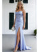 Sparkly Strapless Sleeveless Side Slit Mermaid Long Prom Party Dress,SWS2609