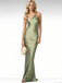 Elegant One Shoulder Sleeveless Satin Mermaid Long Bridesmaid Dresses, SWE1464