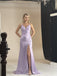 Sexy V-neck Sleeveless Side Slit Mermaid Floor Length Prom Dress,SWS2414