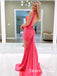 Sexy Sweetheart Sleeveless Side Slit Mermaid Floor Length Prom Dress,SWS2536