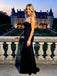 Simple Black Sweetheart Sleeveless Mermaid Floor Length Prom Party Dress,SWS2588