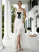 Color-Blocking Lace Ruffles Sleeveless Side Slit A-Line Long Prom Party Dress,SWS2611