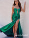 Green Sweetheart Sleeveless Side Slit Mermaid Floor Length Prom Dress,SWS2538