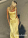 Yellow Sleeveless Mermaid Two-Pieces Long Floor Length Prom Dress,SWS2563