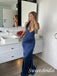 Sexy Deep V-neck Sleeveless Mermaid Long Floor Length Prom Dress,SWS2558