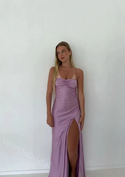 Cute Sweetheart  Side Slit Sheath Long Floor Length Prom Dress,SWS2335