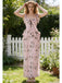 Floral Bow Knot Straps Sleeveless Mermaid Ankle Length Prom Party Dress,SWS2613