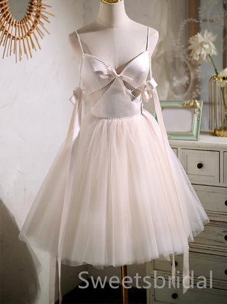 Sexy V-neck Sleeveless A-line Short Mini Homecoming Dress, BTW354
