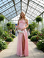 Pink Sweetheart Side Slit Mermaid Floor Length Prom Party Dress,SWS2597