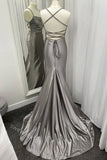 Sexy Jewel Sleeveless Mermaid Long Floor Length Prom Dress,SWS2363