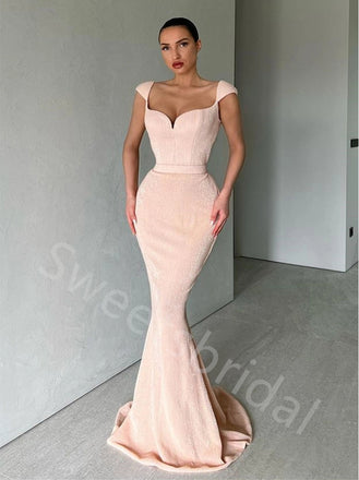 Sexy Sweetheart Cap sleeves Mermaid Long Prom Dress,SW2011