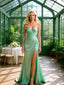 Elegant Pleats Sweetheart Side Slit Mermaid Floor Length Prom Party Dress,SWS2590