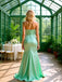 Elegant Pleats Sweetheart Side Slit Mermaid Floor Length Prom Party Dress,SWS2590