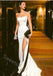 Sexy Strapless Sleeveless Side Slit Mermaid  Long Prom Dress,SWS2142