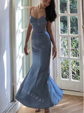 Elegant Sweetheart Sleeveless Mermaid Long Prom Dress,SWS2049