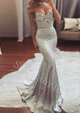 Sexy Sweetheart Sleeveless Mermaid Long Prom Dress,SW2031