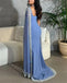 Elegant Square Sleeveless Mermaid Floor Length Prom Dress,SWS2217