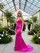 Sexy V-Neck Sleeveless Pleats Mermaid Floor Length Prom Party Dress,SWS2585