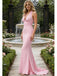 Simple Jersey V-Neck Sleeveless Mermaid Long Prom Party Dress,SWS2622