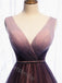 Elegant V-neck Sleeveless  A-line Long Prom Dress,SWS2137