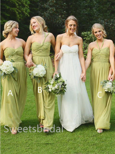 Mismatched Elegant Sweetheart Sleeveless A-line Simple Long Mermaid Dressess, SWE1379