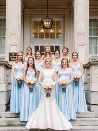 Elegant Sleeveless Sweetheart A-line Long Bridesmaid Dressess, SWE1407